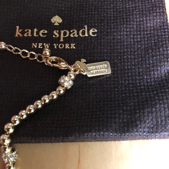 SOLD Kate Spade How Charming Ball Beaded Gold Brac - Picture 6 of 8